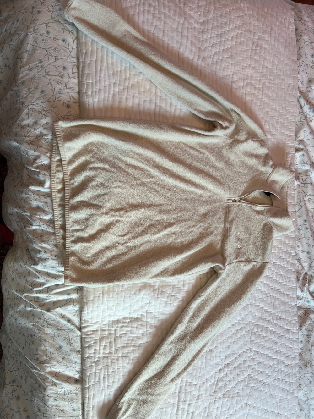 The North Face Cream 1/4-Zip Fleece Mid-Layer